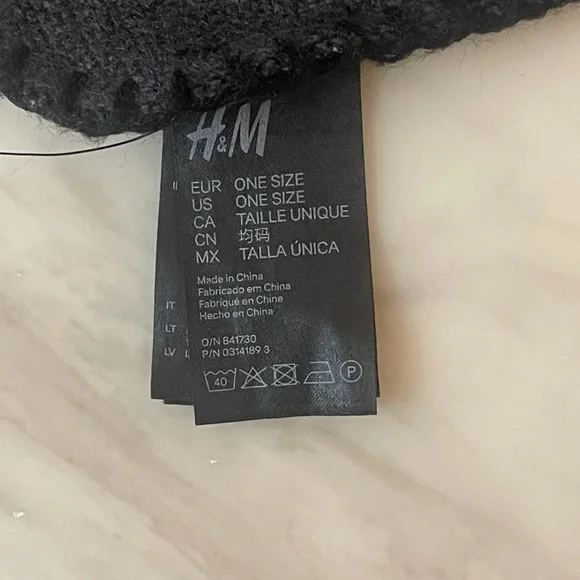 H&M One Size Gray Black Colorblock Open Front Shawl Cardigan Wrap - Picture 3 of 4